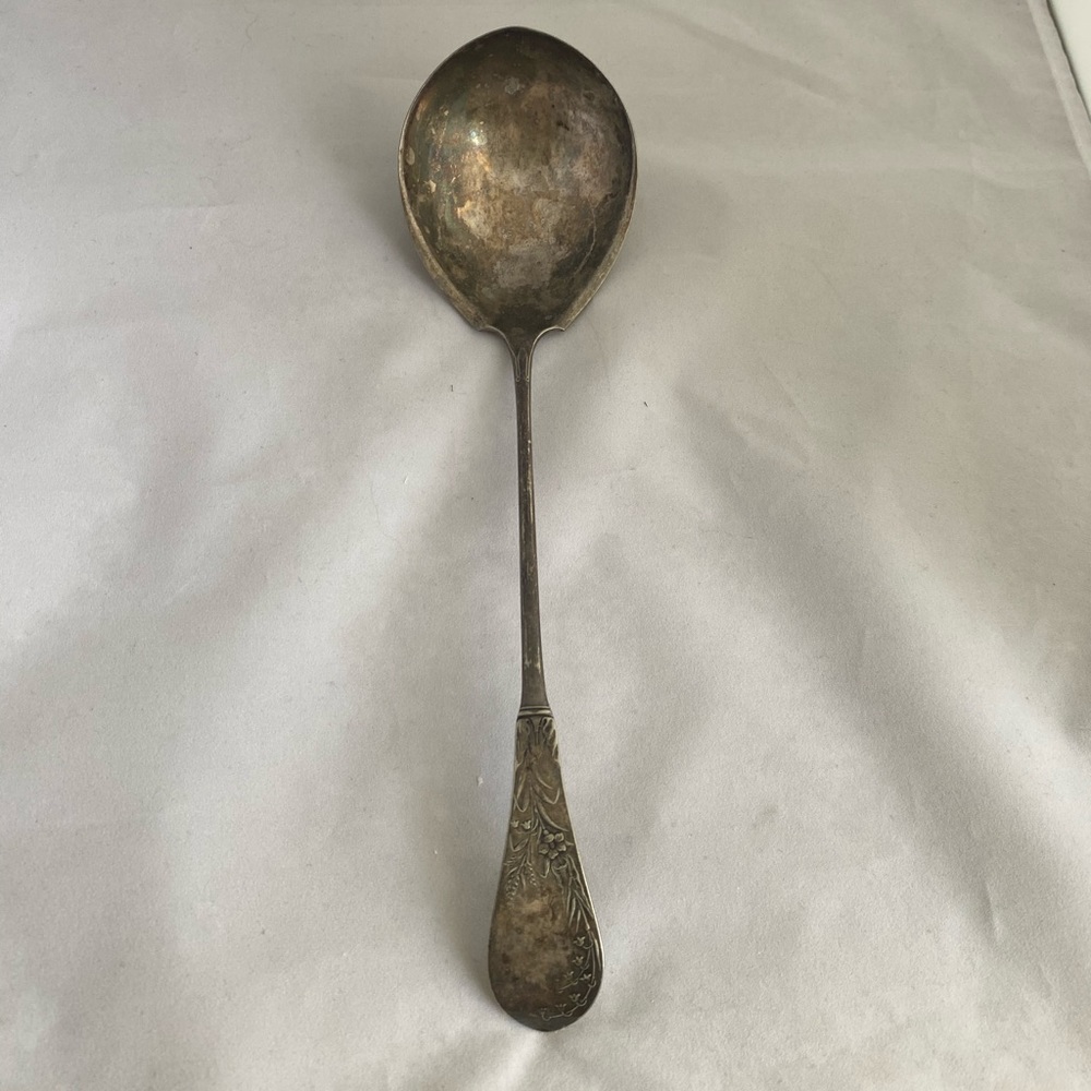 Redfield Rice LILY large silver plated soup ladle antique vintage